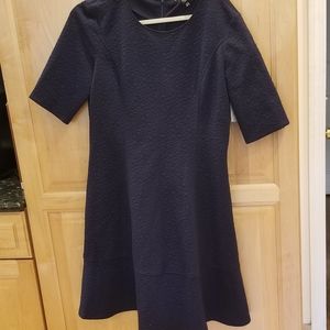 Maggy London Embroidered Knit Dress Navy SZ 12 NWT